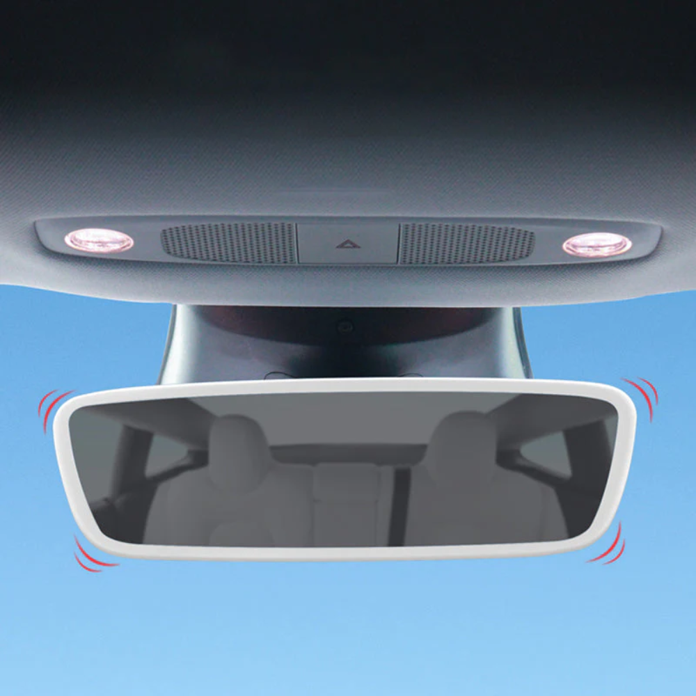 TESLA Model Y| Model 3| Model YL Silicone Cover for Rearview Mirror Frame Protector - White