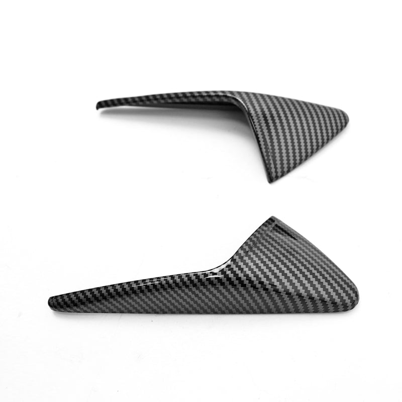 TESLA 2025 Model Y Juniper ABS Adhesive Carbon Fiber Pattern Camera Side Protection Cover - Glossy carbon fiber