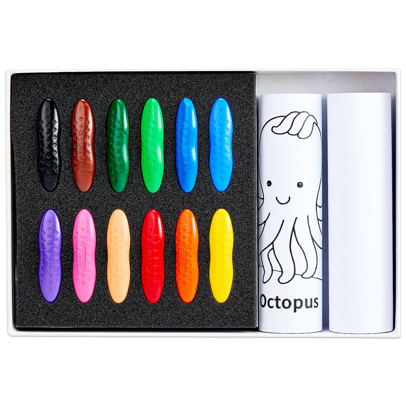Y-Plus+ Pnut -Man Clean Hand Coloring Set - 12 colors and 24 colors