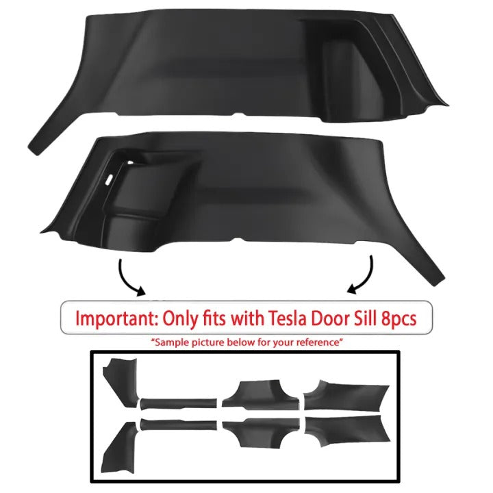 TESLA 2025 Model Y Juniper TPE Cargo Liners Rear Protective Panel on Both Side of the Trunk - 1 SET (2PCS)