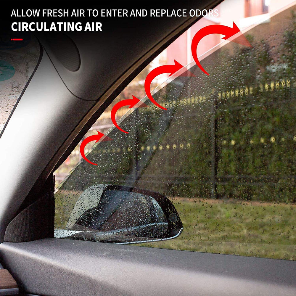 TESLA 2025 Model Y Juniper ABS Adhesive Window Rain Visor - Glossy Black