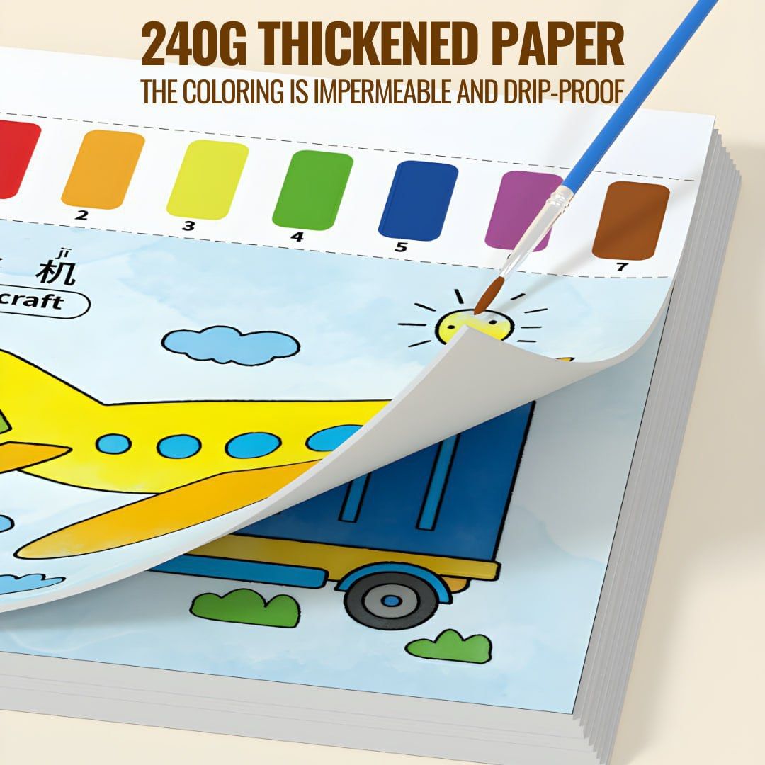 Y-Plus+ Paint with Water Pre-K to Kindergarten Coloring Book