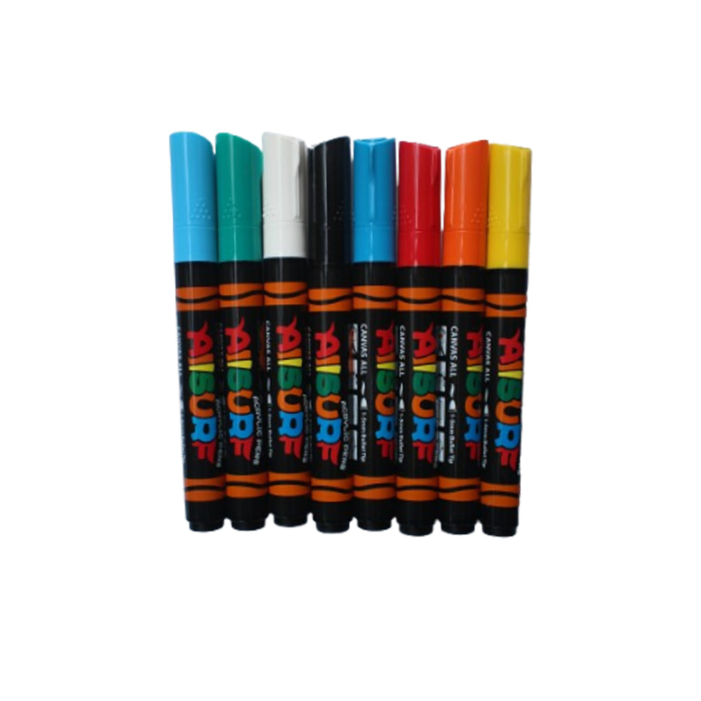 Y-Plus+ All Surf Acrylic Pens 8 Color