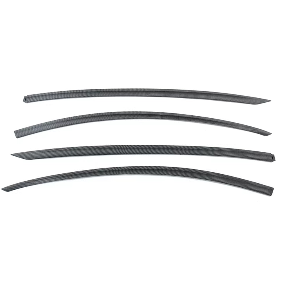 TESLA 2025 Model Y Juniper ABS Adhesive Window Rain Visor- Glossy Carbon Fiber