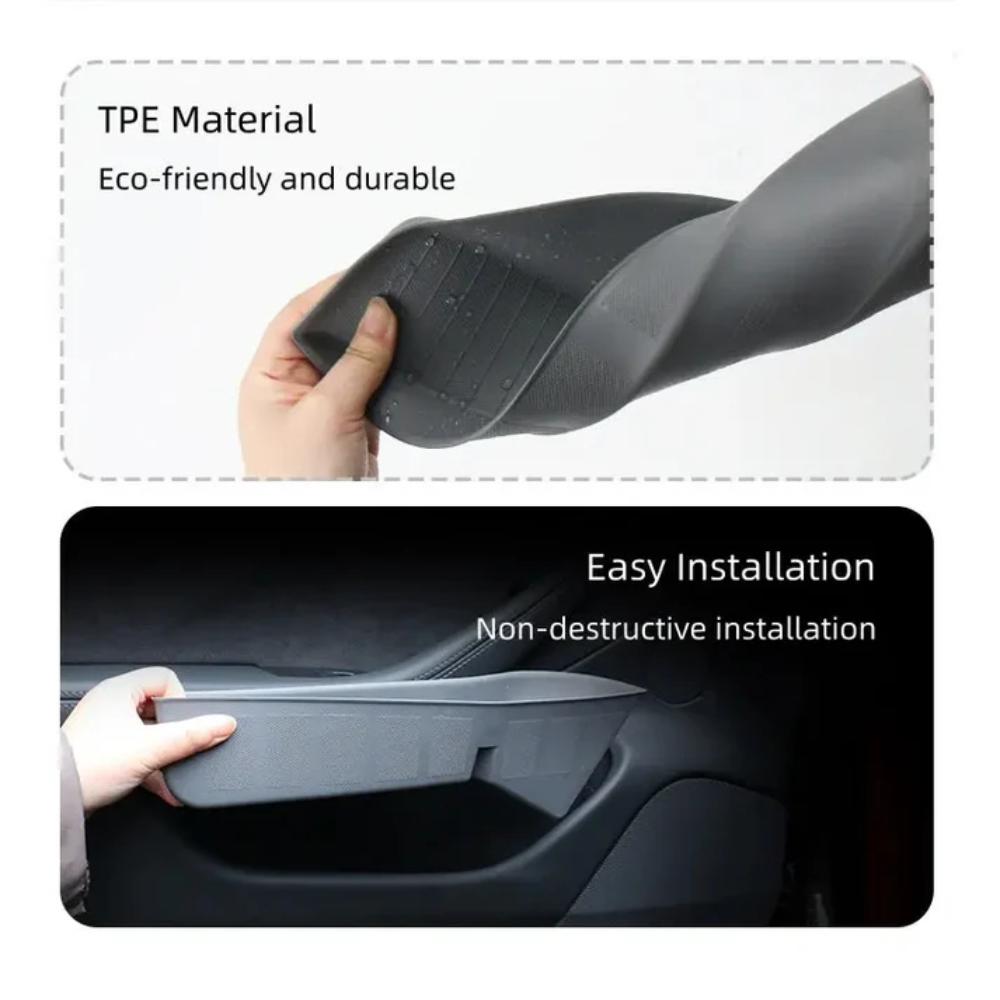 TESLA 2024-2026 Model 3 Highland TPE Under Side Door Storage Organizer - 1 SET (4PCS)