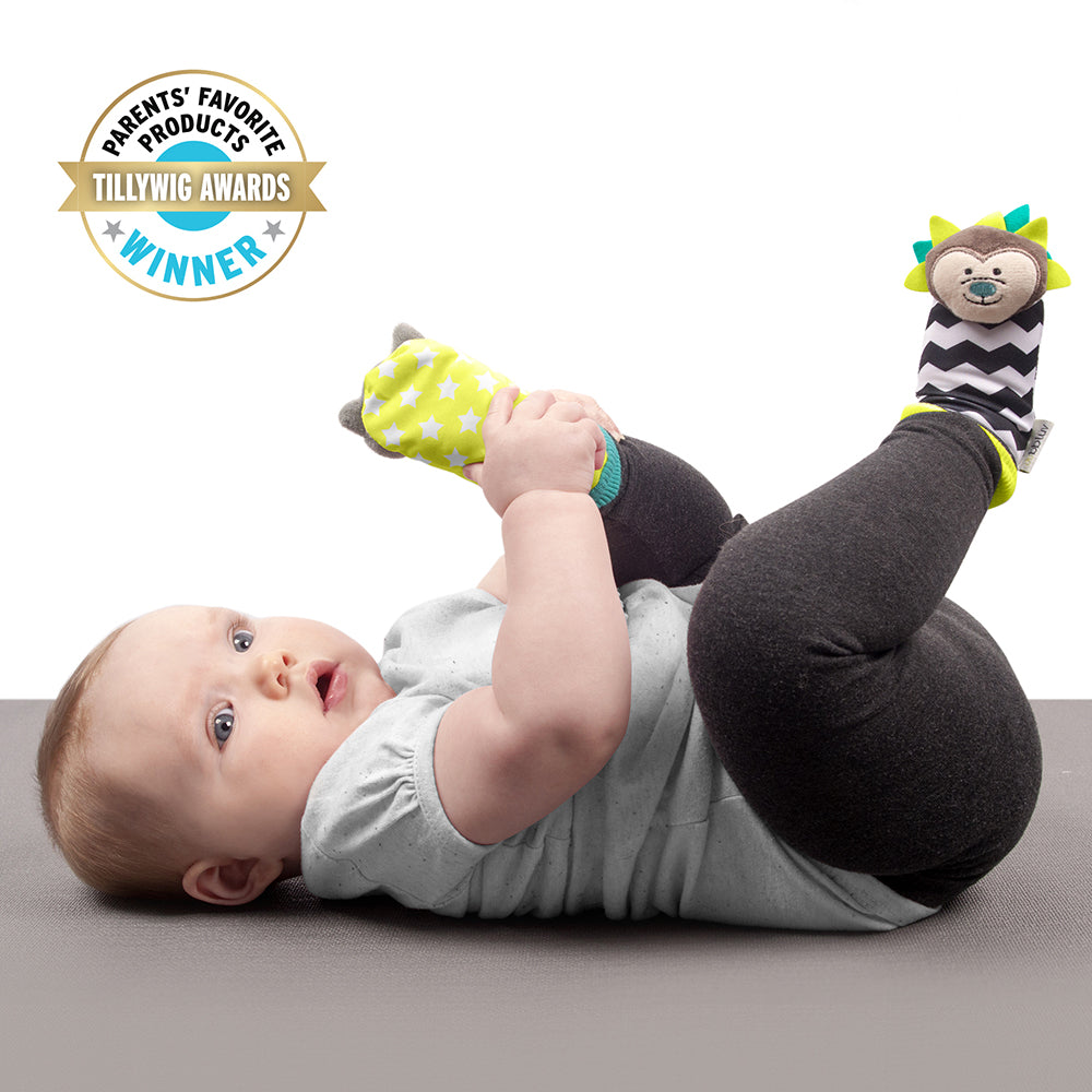 bblüv - Duö: Foot Finders Baby Socks (Racoon & Hedgehog)