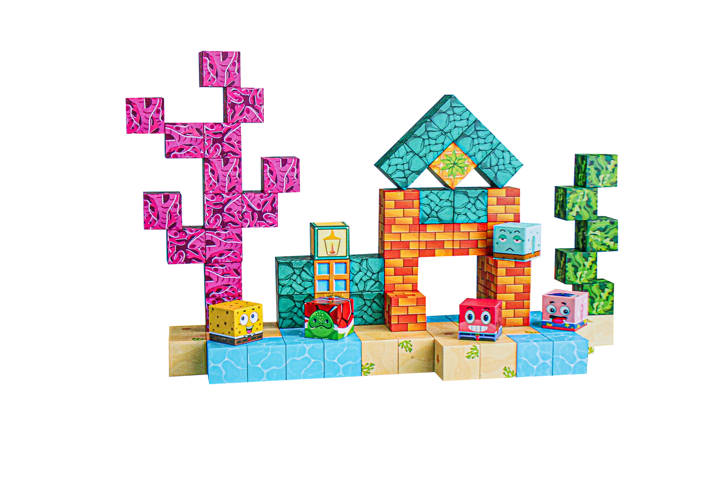 Magnetic Building Blocks Educational Puzzle Toy Underwater Theme