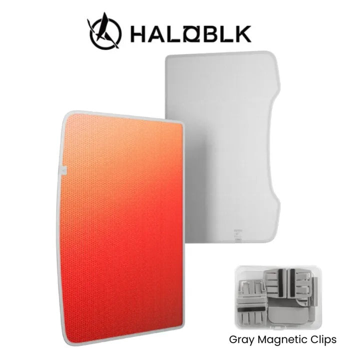 HALOBLK TESLA 2025|2026 Model Y Juniper | Model YL | Model 3 Foldable Roof Sunshade with Magnetic Clip