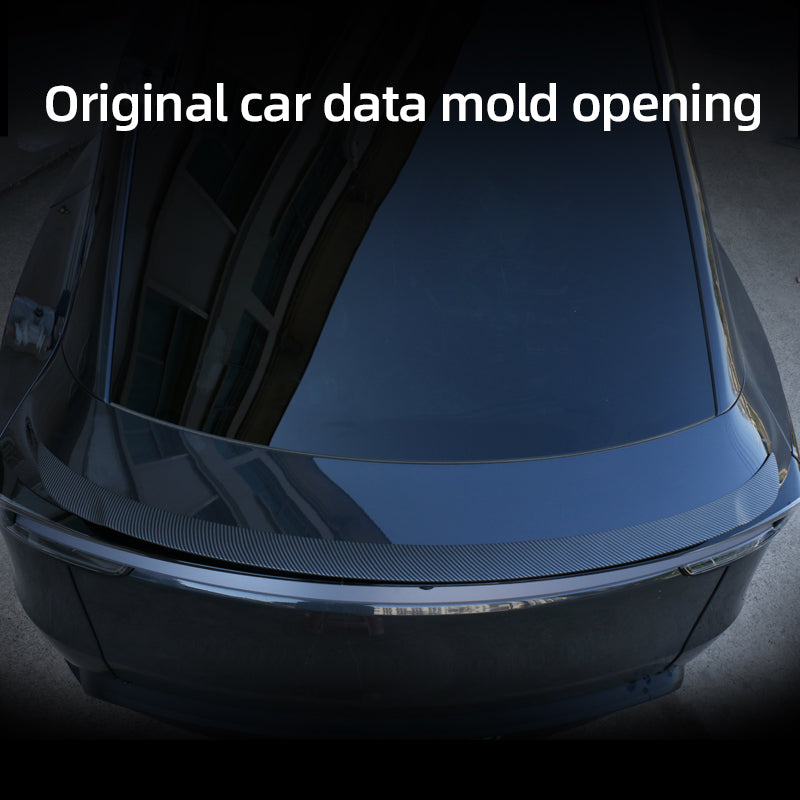 TESLA 2025 Model Y Juniper ABS High Performance P Version Carbon Fiber Rear Spoiler - Glossy