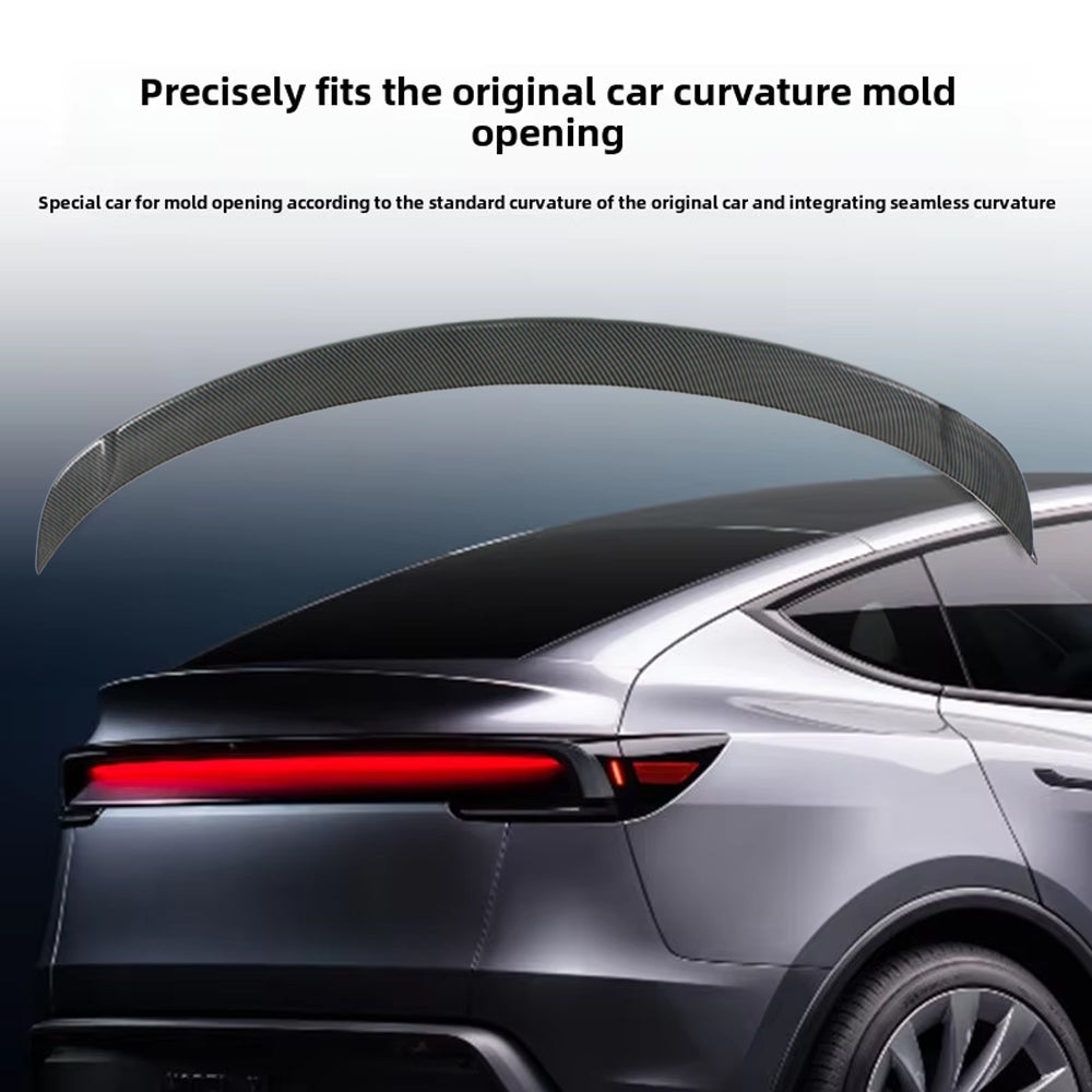 TESLA 2025 Model Y Juniper ABS High Performance P Version Carbon Fiber Rear Spoiler - Glossy