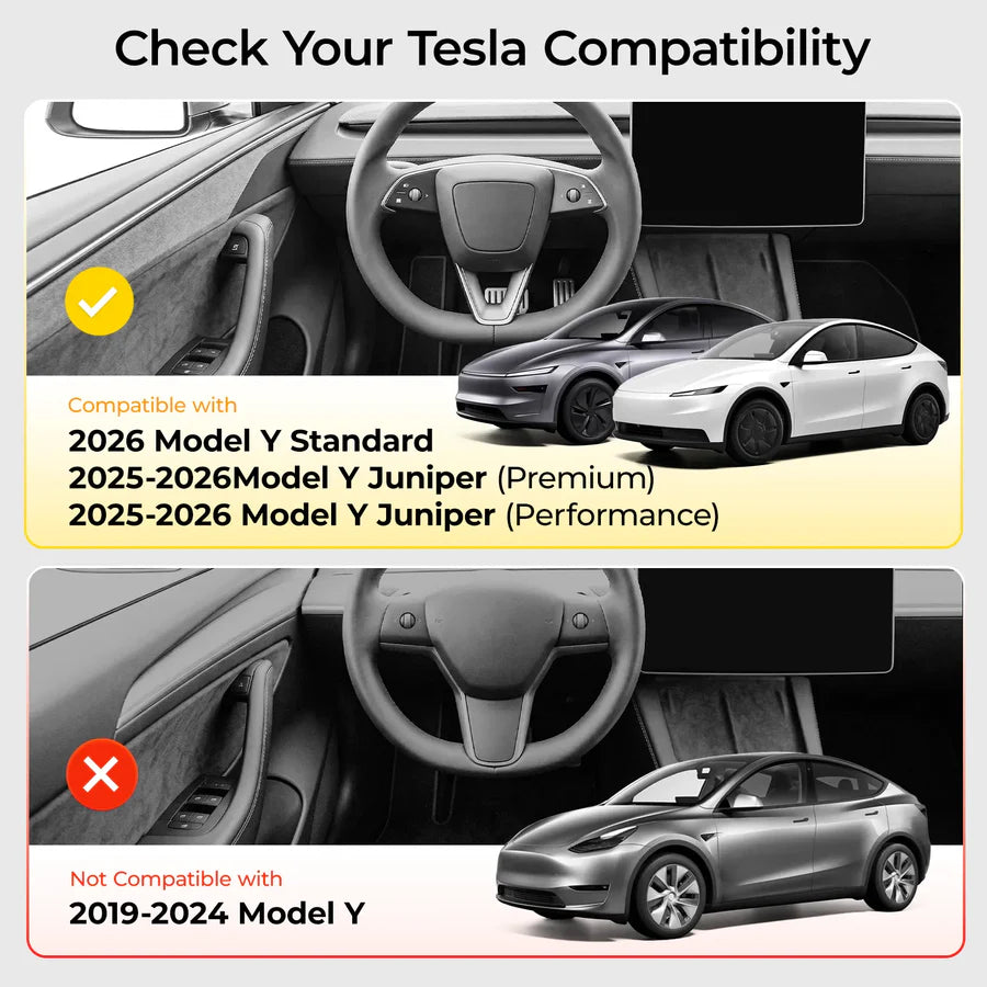 CIIYAA TESLA MODEL 2025-2026 Model Y Juniper | Model YL | Model 3 Under Screen Magnetic Storage Box Ultra - Black