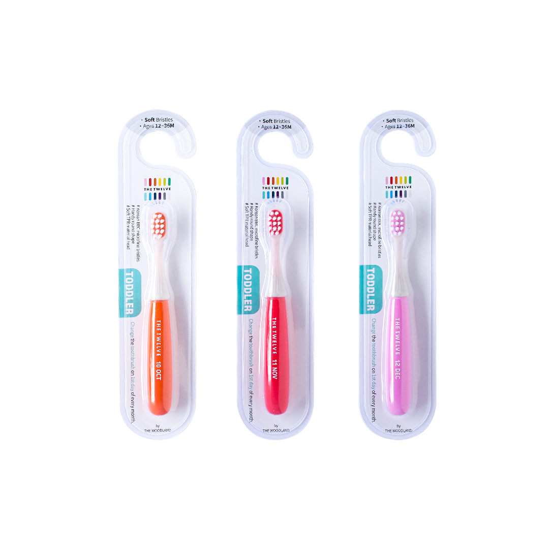 The Twelve Toddler Toothbrush in Vivid Color 1 piece (1-3 years old)