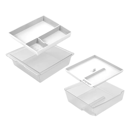 CIIYAA TESLA 2025/2026 Model Y / Model 3 Double Layer Storage Box TPE Center Armrest and Center Console with Sunglasses Holder