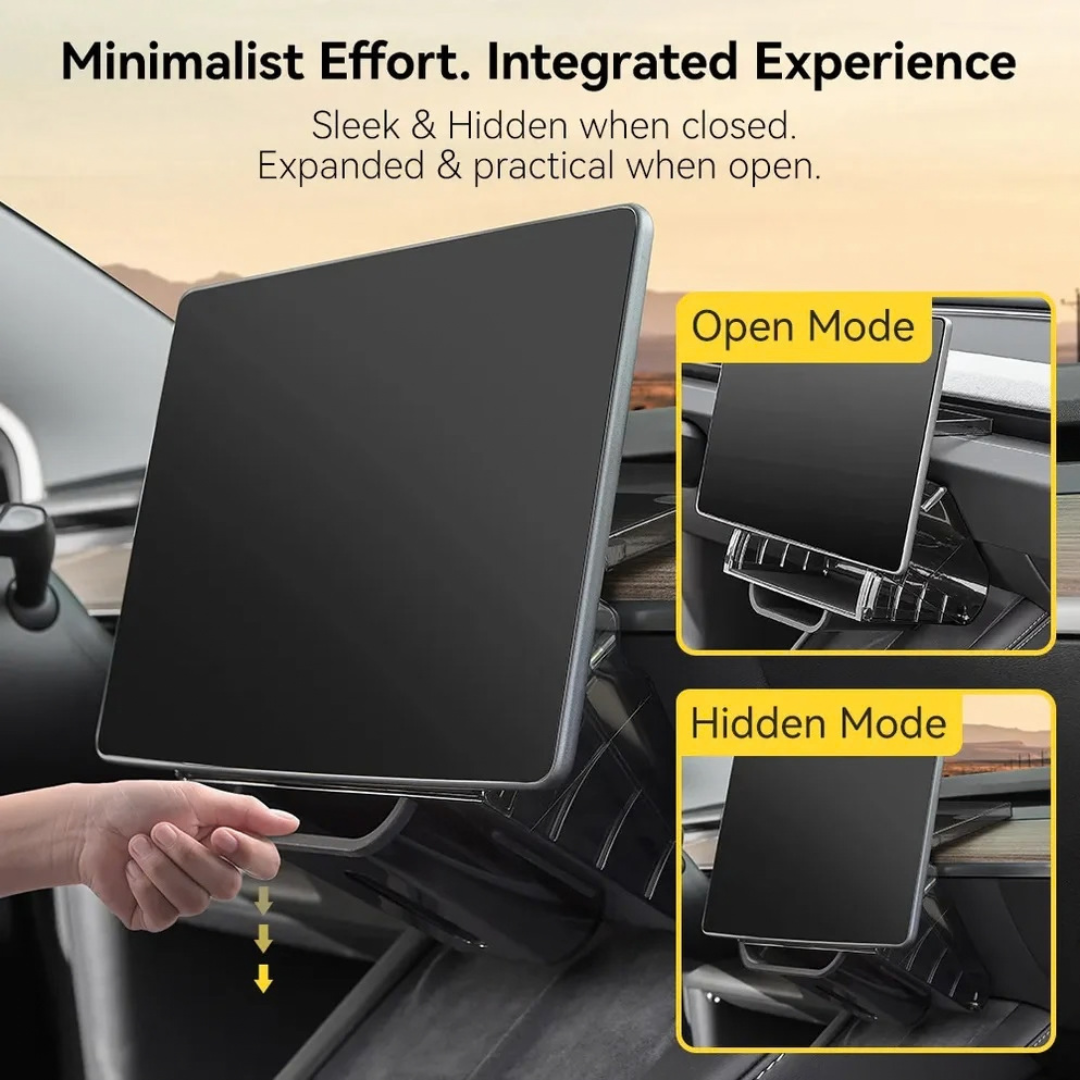 3W TESLA Model Y | Model YL | Model 3 Magnetic Under Screen Stand and Storage (Black/White)