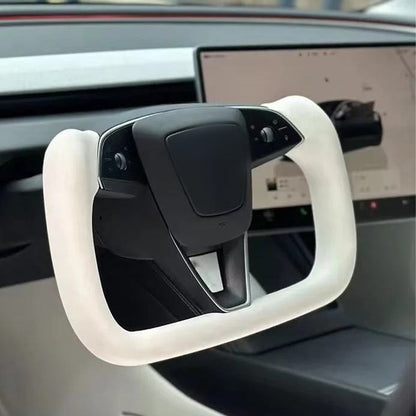 Tesla 2025/2026 Model Y Juniper Yoke Steering Wheel - White