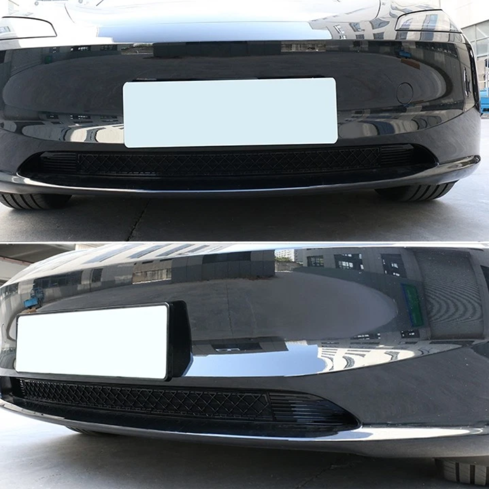 TESLA 2024-2025 Model 3 Highland ABS Detachable Air Inlet Anti Insect Mesh Grille - Matte Black