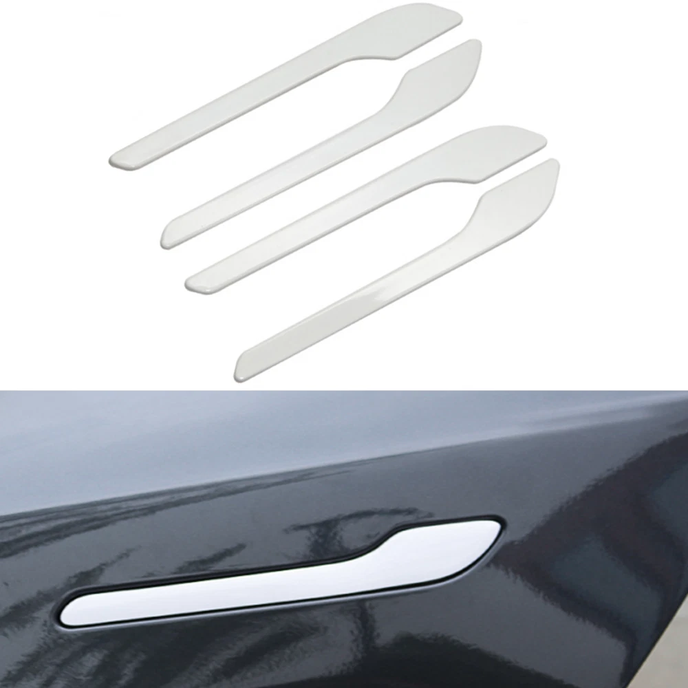 CIIYAA TESLA Model Y | Model 3 | Model YL ABS Adhesive PureDeco Outside Door Handle Sticker - 1 SET (4PCS)
