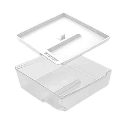 CIIYAA TESLA 2025/2026 Model Y / Model 3 Double Layer Storage Box TPE Center Armrest and Center Console with Sunglasses Holder