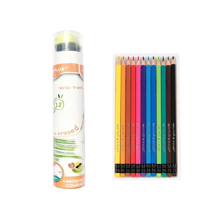 Y-Plus+ WE-TRI Erasable Color Pencil With Sharpener