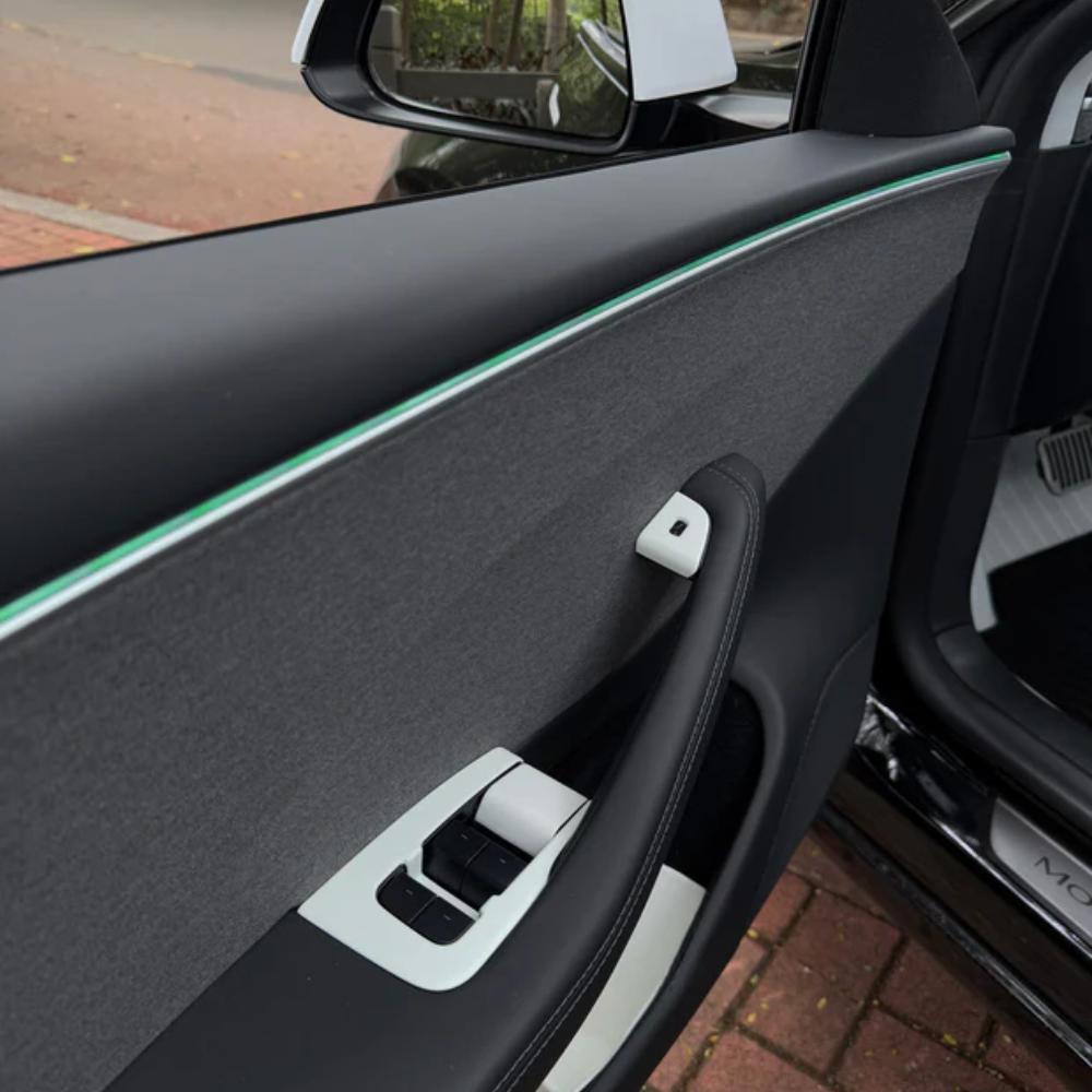 CIIYAA TESLA Model Y | Model 3| Model YL Car Interior PureDeco Door Button Cover - 1 SET (4PCS)