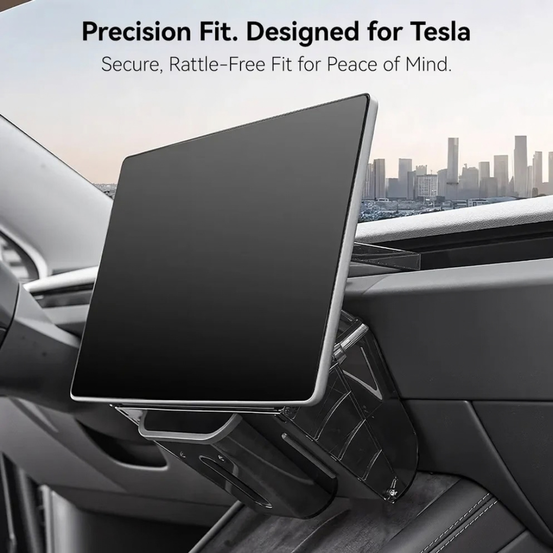 3W TESLA Model Y | Model YL | Model 3 Magnetic Under Screen Stand and Storage (Black/White)