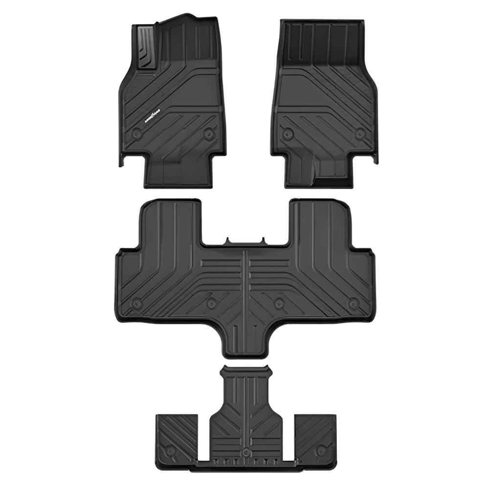 TESLA 2026 MODEL YL All-Weather Double Layer Injected Molded TPE Odorless Cargo Liners Floormats - 1 SET (9PCS)