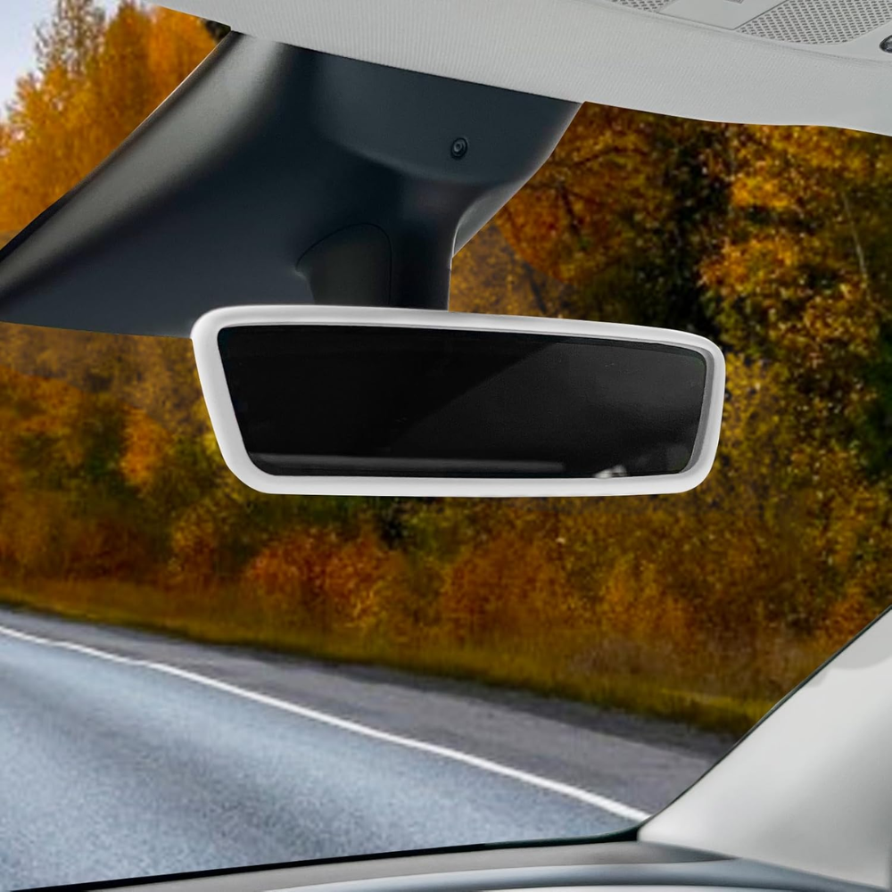 TESLA Model Y| Model 3| Model YL Silicone Cover for Rearview Mirror Frame Protector - White