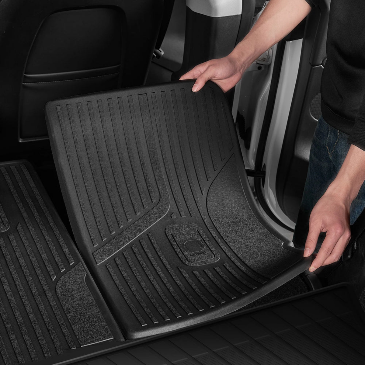 3W TESLA 2025-2026 MODEL Y Juniper All-Weather Double Layer Injected Molded TPE Odorless Cargo Liners Floormats - 1 SET (9 PCS)