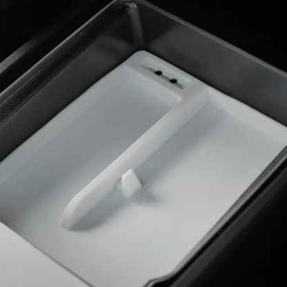 CIIYAA TESLA 2025/2026 Model Y / Model 3 Double Layer Storage Box TPE Center Armrest and Center Console with Sunglasses Holder
