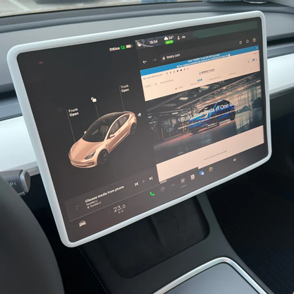 TESLA Model Y | Model 3 | Model YL Juniper Silicone Navigation Screen Frame Edge Protector - White