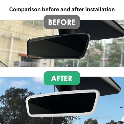 TESLA Model Y| Model 3| Model YL Silicone Cover for Rearview Mirror Frame Protector - White