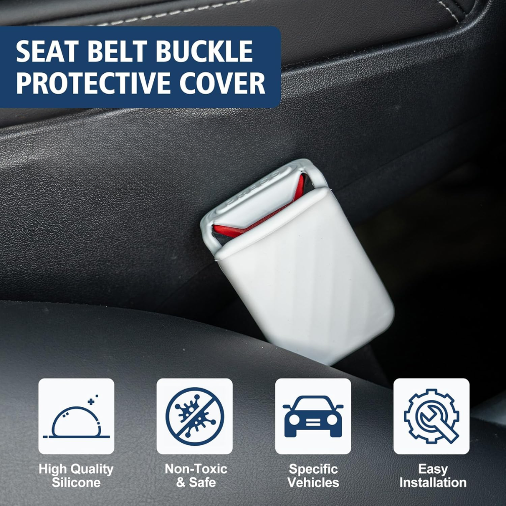 CIIYAA TESLA Model Y/Model 3/Model YL Soft Silicone Seat Belt Buckle Cover Protection - 1 SET (2PCS)