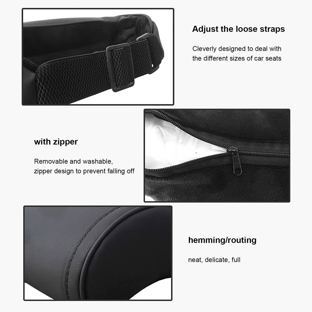 TESLA 2025 Model Y and Model 3 Ergonomic Leather Neck Support Headrest - Black