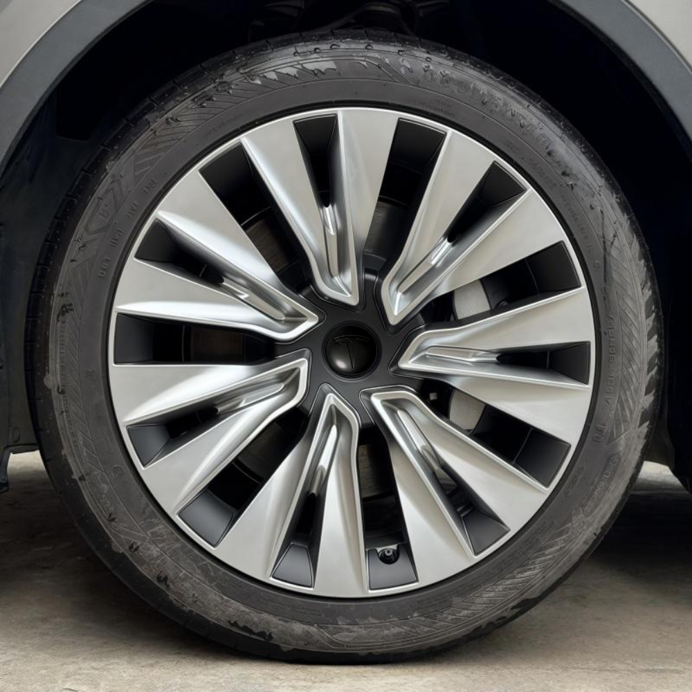 TESLA 2019-2024 Model Y ABS 19" Wheel Cover Spiral Style Hubcaps - 1 SET (4PCS)