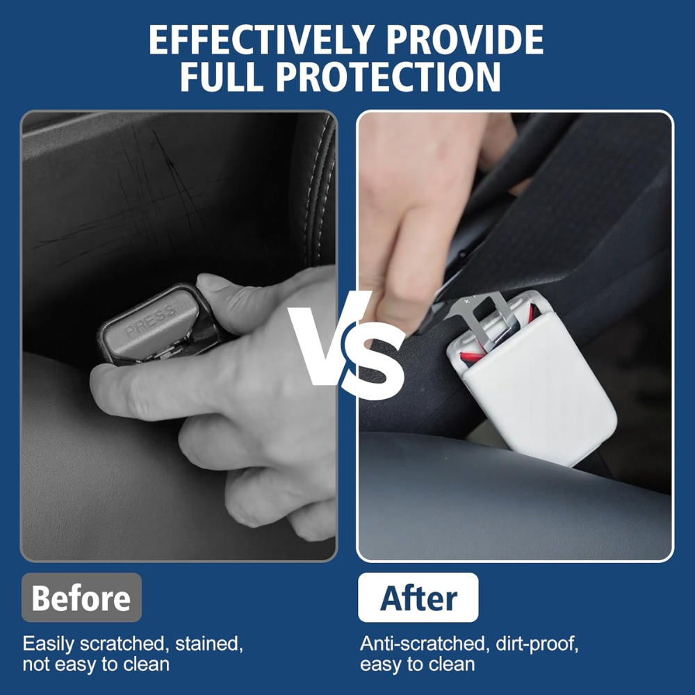 CIIYAA TESLA Model Y/Model 3/Model YL Soft Silicone Seat Belt Buckle Cover Protection - 1 SET (2PCS)