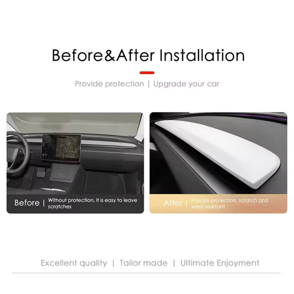 CIIYAA TESLA Model Y | Model 3 | Model YL PureDeco Dashboard Cover - Matte White