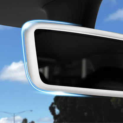 TESLA Model Y| Model 3| Model YL Silicone Cover for Rearview Mirror Frame Protector - White