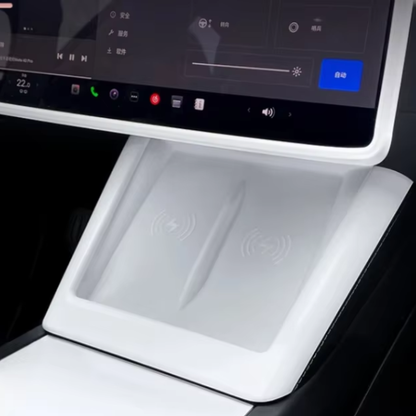 TESLA 2025-2026 Model Y | Model 3 | Model YL ABS Wireless Charging Panel Frame - White