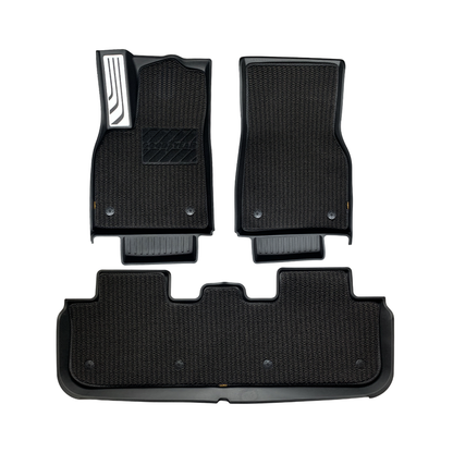 TESLA 2025-2026 MODEL Y Juniper All-Weather Double Layer Injected Molded TPE Odorless Cargo Liners Floormats - 1 SET (3PCS)