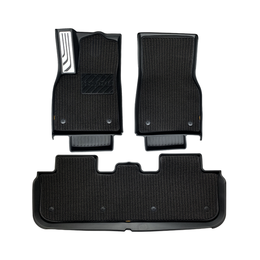 TESLA 2025-2026 MODEL Y Juniper All-Weather Double Layer Injected Molded TPE Odorless Cargo Liners Floormats - 1 SET (3PCS)