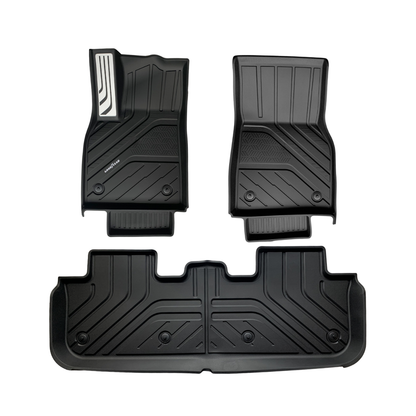 TESLA 2025-2026 MODEL Y Juniper All-Weather Single Layer Injected Molded TPE Odorless Cargo Liners Floormats - 1 SET (3PCS)