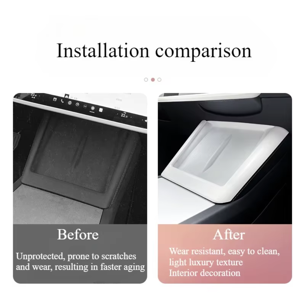 TESLA 2025-2026 Model Y | Model 3 | Model YL ABS Wireless Charging Panel Frame - White