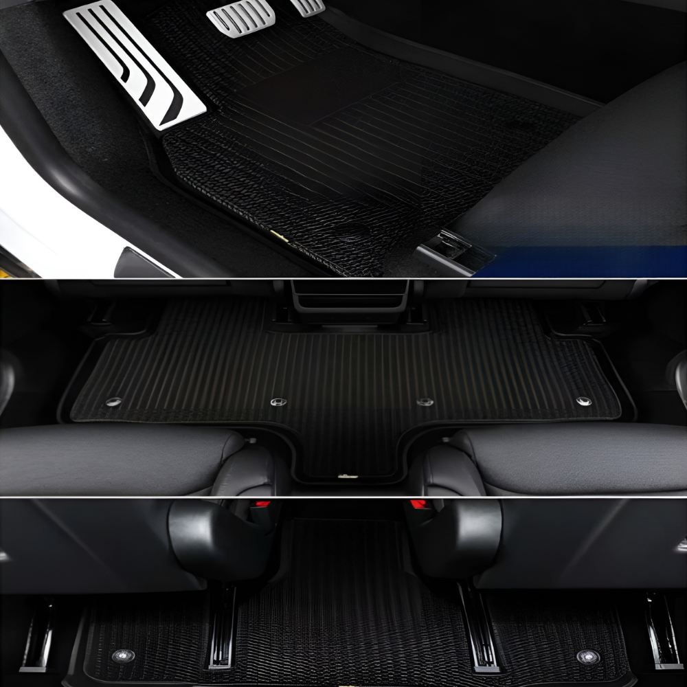 TESLA 2026 MODEL YL All-Weather Double Layer Injected Molded TPE Odorless Cargo Liners Floormats - 1 SET (9PCS)