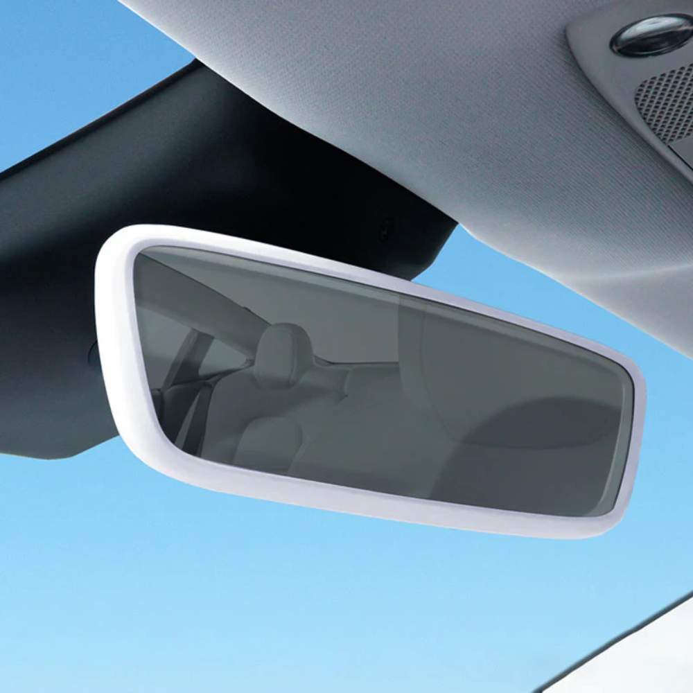 TESLA Model Y| Model 3| Model YL Silicone Cover for Rearview Mirror Frame Protector - White