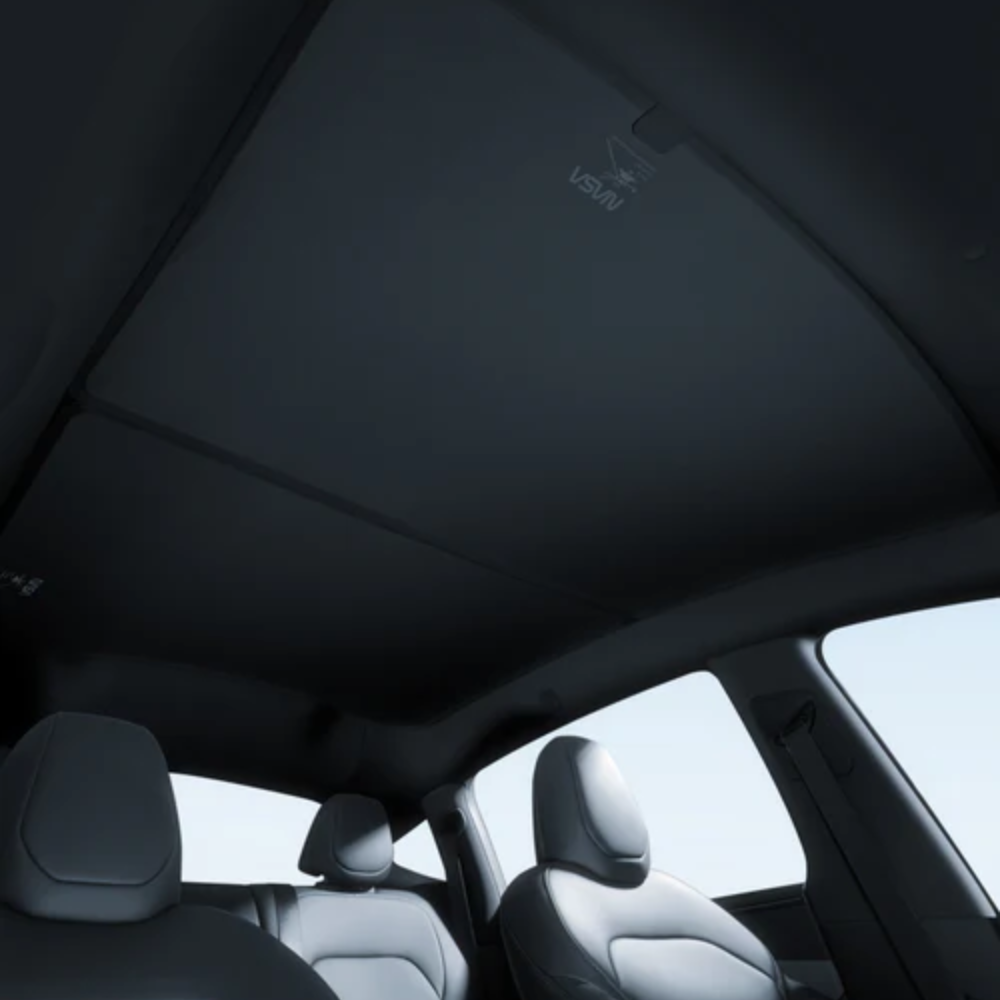 HALOBLK TESLA 2025|2026 Model Y Juniper and Model YL Foldable Roof Sunshade with Magnetic Clip - Black
