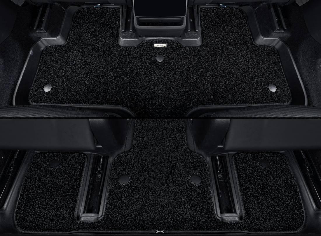 HALOBLK Tesla 2026-2027 Model YL Waterproof TPE Odorless Cargo Liners Double Layer Floor Mats - 1 SET (4PCS)