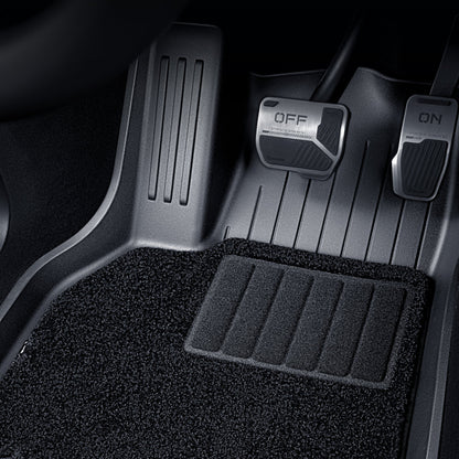 HALOBLK Tesla 2026-2027 Model YL Waterproof TPE Odorless Cargo Liners Double Layer Floor Mats - 1 SET (4PCS)