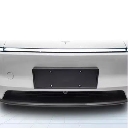 TESLA 2025 Model Y Juniper Scratch Resistant ABS Full Edge Protection License Plate Frame - Matte Black