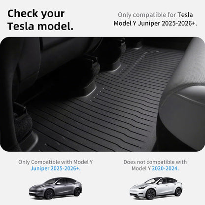 Premium All-Weather TPE Floor Mats for 2025+ Tesla Model Y Juniper - 1 SET( 9PCS)