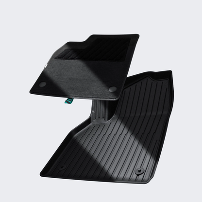 HALOBLK Tesla 2025 Model Y Juniper Waterproof Injected Molded TPE Odorless Cargo Liners Floor Mats - Double Layer